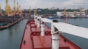 First grain ship leaves Ukraine's Odesa port