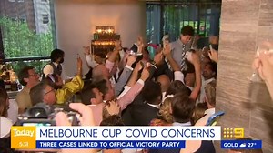 There are fears the official Melbourne Cup victory party has become a COVID super-spreader event, with more than 100 people being put on alert. #9News | Nightly at 6pm | 9 News Melbourne