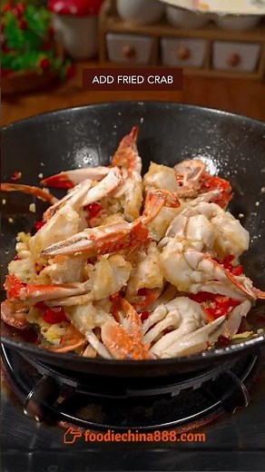 EASY STIR-FRIED BLUE CRAB RECIPE #recipe #cooking #chinesefood #crab #seafood #bluecrab