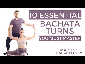 10 Essential Bachata Turns You Must Know | Bachata for Beginners By Dima & Victoria