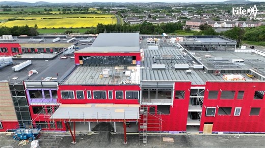 The construction of the new Caledonia High School in Rosyth, which will replace Inverkeithing High School, is moving along at pace! Check out the latest drone footage to see the incredible progress on site. Last month, after a widespread consultation, the South and West Fife Area Committee named the new school Caledonia High School. Stay in the loop with all the updates by visiting fife.gov.uk/newinverkeithinghs #oursouthwestfifeandvillages #ourswfife #oursouthandwestfife | Our South West Fife a