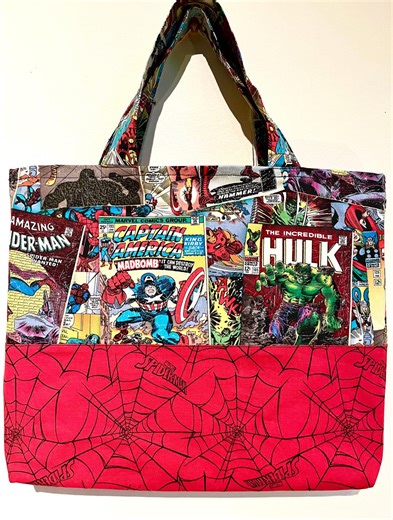 Handmade Comic Book Theme Tote Bag - Etsy