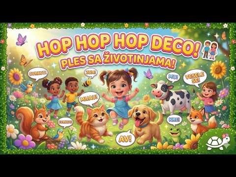 🐾 Hop Hop Deco | Vesela Pesma o Životinjama | Dečije Pesme za Najmlađe | VibesBabyTV #pesmezadecu