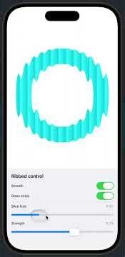 Ribbed Glass Shader for SwiftUI (smooth laminated glass and sharp slice)