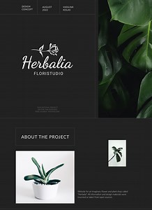 Minimalist website design for a flower shop - Vasilina Kolas