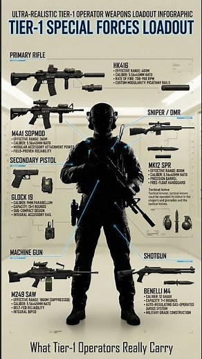 Tier-1 Operator Weapons Loadout | Delta Force & Navy SEAL Gear