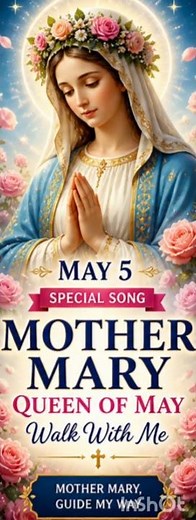 Mother Mary May 5 Special Song 🌸🙏 | Queen of May Walk With Me ✨ Marian Devotional Hymn 2026 #mother