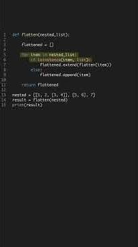 Flatten Nested Lists Fast - Python #shorts