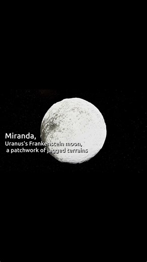 Miranda: A Frankenstein Moon #space #astronomy #universe