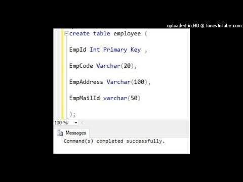 SQL-CREATE TABLE Statements