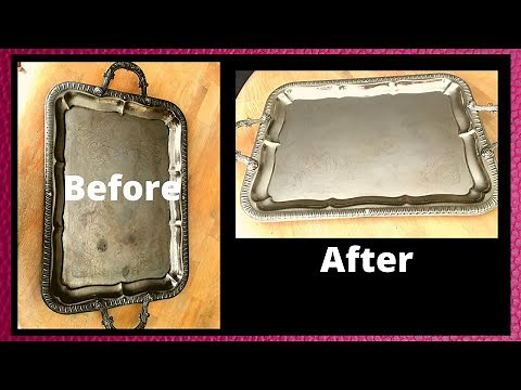 How I cleaned my old Sterling Silver tray