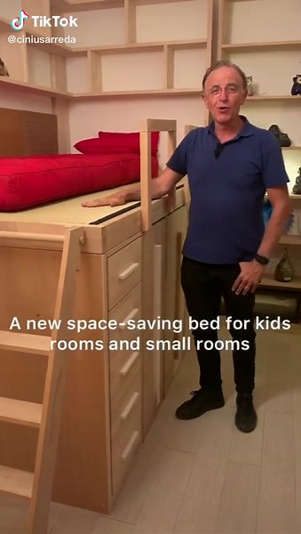 CINIUS KIDS’ ROOM Cinius #SpazioBed storage bed: a tall unit in #solidbeechwood hiding a large #spacesaving compartment underneath. Young-SpazioBed for Kids exceeds the classic height standards of the classic #containerbed: its height does not obstruct the bedroom, it is aesthetically pleasing and it comes with a wide range of drawers, trolleys, and sliding doors. We make the most out of the space underneath the bed in an intelligent and practical way! FURNISH YOUR #KIDSROOM WITH TRANSFORMABLE #