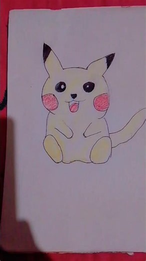 Cute Pikachu Drawing 🐭⚡ | Easy Pokémon Art for Beginners #shorts