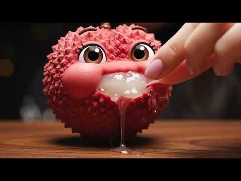 🍒 Juicy Lychee ASMR: Delightful Fruit Chewing Sounds 🍑