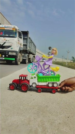 Remote Control Jcb And Dumper Truck Unboxing And Testing Short Video ||truck ke cycle load hua Hai