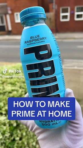 HOW TO MAKE PRIME AT HOME #fyp #foryoupage #superlitmario #prime #howto #drink #homemade