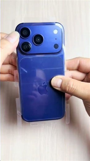 iPhone 17 Pro Max Deep Blue 💙 Transparent Wrap Installation – No Bubble Perfect Finish! 😳🔥