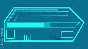 futuristic dashboard display of an electric close-up of a futuristic dashboard of a hybrid car, changing drive mode
