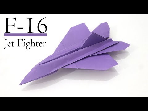 How To Make Paper F-16 Fighter Jet - Jet Fighter Plane Making