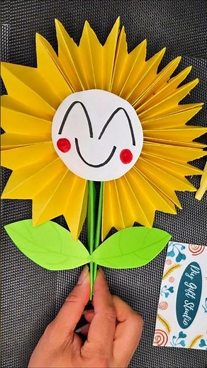 How To Make Handmade Paper Sunflower | Beautiful DIY Flower Making Tutorial
