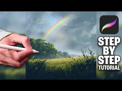 Rainbow field PROCREATE TUTORIAL 263