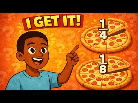 🍕 Fractions made easy for kids using pizza slices