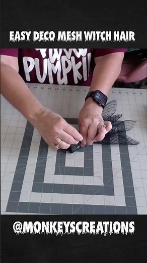 Rolled Deco Mesh Witch Hair Hack: Tutorial #decomesh #petalperfection