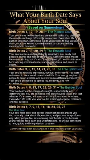 What Your Birth Date Says About Your Soul ✨ (Numerology)