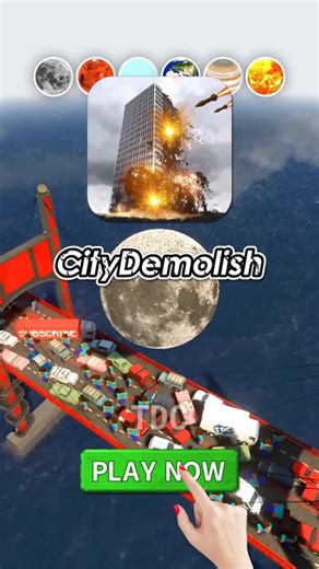 The thrill of destroying buildings! Relieve stress with City Demolish!