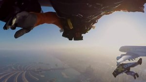 This video of two men in jetpacks flying alongside an A380 is just incredible | The Independent