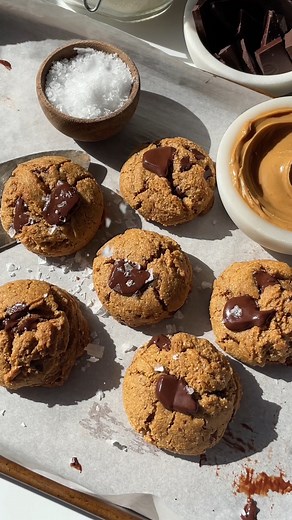 these cookies are THICK, fudgy and can be made in 20 minutes! 😍 https://www.ambitiouskitchen.com/healthy-peanut-butter-cookies/ | Ambitious Kitchen