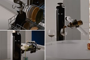 Samsung robot butler lays the table, pours your beer and cleans the dishes after