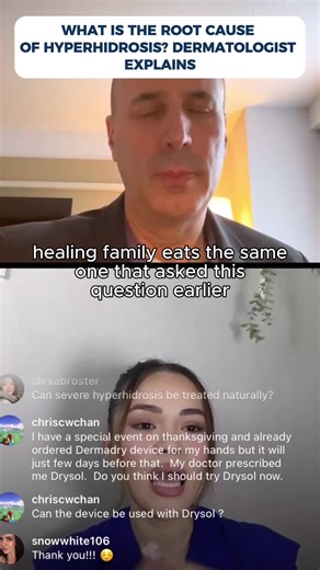 Dr. Lawrence Green explains the root cause of hyperhidrosis What actually causes hyperhidrosis? #hyperhidrosis #excessivesweating #sweatcondition #dermatologistexplains #sweatglands