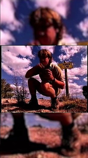 Steve Irwin visits the dingo fence.