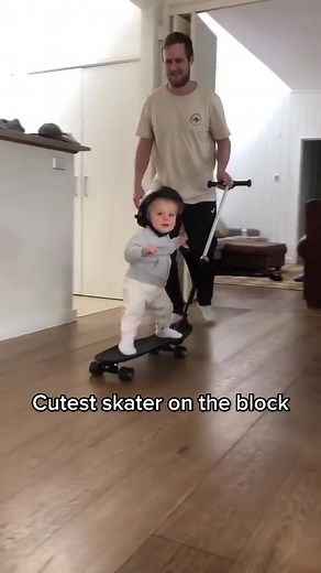 It’s the high five for us 👋 Testing out Ookkie inside before venturing outside! #kidsoftiktok #ookkie #babyskater