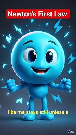 ⚡ Newton’s First Law Explained by Little Electron! 🧠🚀 #Shorts