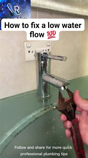 How to fix a low water flow 💯 #fblifestyle | RB Plumbing Experts