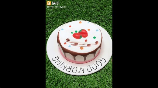 Squishy strawberry cake cut and play