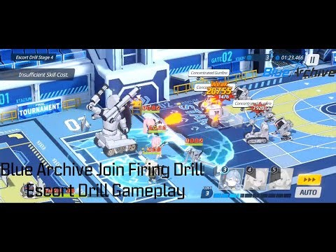 Blue Archive Joint Firing Drill Escort Drill Gameplay