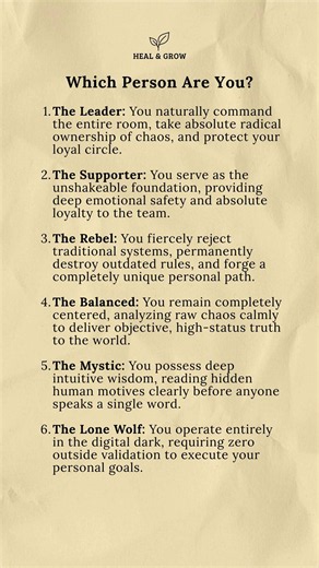Which Archetype Are You 6 Types of Human Behavior 🧠🎭
