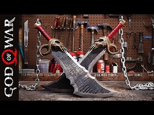 Forging Kratos' Blades of Chaos from Fork Lift Fork (Workshop ASMR)