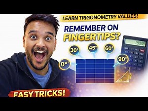🔥 Trigonometry Tricks | Easy Way to Remember Trigonometric Values (0° to 90°) 🔥