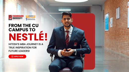 From pursuing an MBA Flagship program at Chandigarh University to getting placed at Nestle, Hitesh Sorout's journey is one of growth, grit and guidance. Reflecting upon his learning experience, Hitesth highlights how CU gave him more than just a degree and nurtured his skills, creativity, strategic mindset, proficiency and more, through dynamic learning and constant support from expert mentors. Tune in to hear how CU became the launchpad for his thriving MBA career. https://www.cuchd.in/placemen