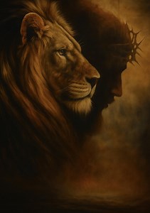 Lion of Judah Christian Art | Jesus Crown of Thorns (A2 Printable) - Etsy