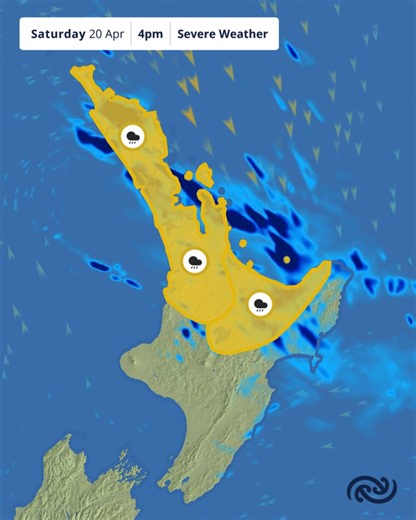 Severe Weather Update ⚠🌧 A low-pressure system is forecast to spread bands of rain across the top of the North Island tomorrow. Heavy Rain Watches have been issued for areas that could experience heavy rain, possibly even localised downpours and thunderstorms, but right now the weather models have different ideas about the extent and intensity of the incoming rain. ⚠👀 Keep an eye on our website as the situation develops: http://bit.ly/AllWarnings Heavy Rain Watches 🟡🌧 Area: Northland, Auckla