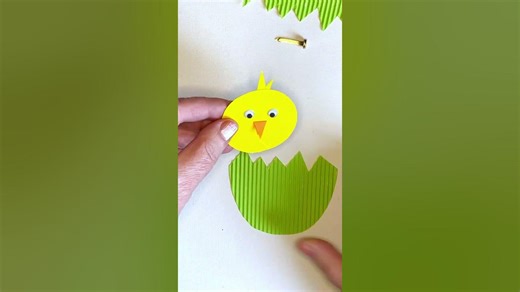 Pierced My Hand Making This Easter Chick 🐣✂️ #easter #diy #crafts