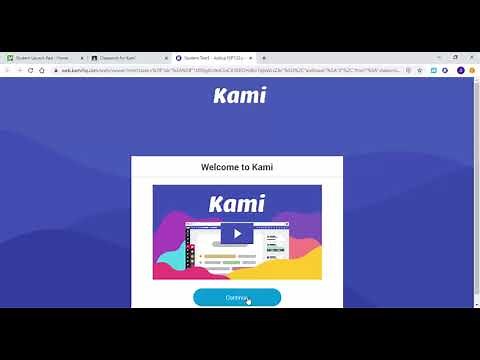 How to use the Kami extension from a student point of view.