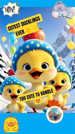 Cutest Ducklings Ever 😍🐥 | Balloon Party Dance | Viral Cute Shorts