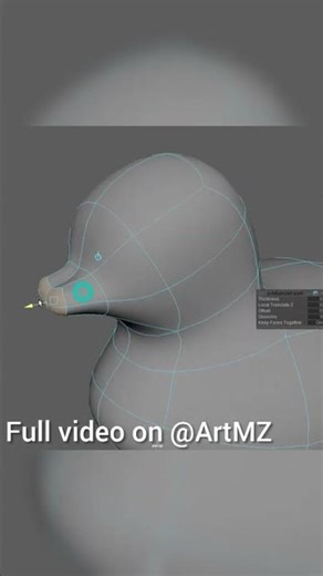 Lowpoly Duck 3d modeling. Autodesk Maya tutorial