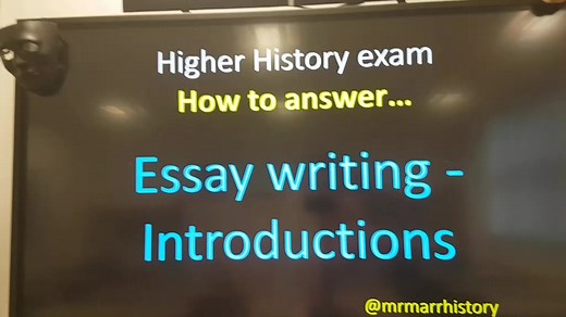 How to Write an Introduction for a Higher History Essay